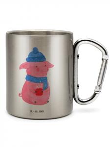 Серебряная термокружка в виде поросенка для глинтвейна без слов Mr. & Mrs. Panda