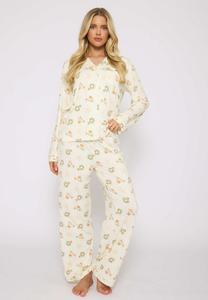 Пижамный комплект Loungeable CHRISTMAS BELLS WREATH PRINT, Cream/White