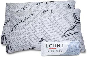 Lounj Охлаждающая подушка Lounj с эффектом памяти и гелевым слоем White