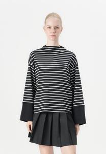 Толстовка VILA VIMELODIA FUNNEL NECK , Black Beauty/Snow White/Black