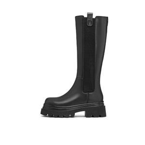 Teenmix Высокие сапоги женские черные - черные (с флисовой подкладкой), цвет Black (Fleece-Lined)