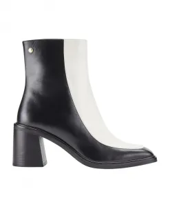 Двухцветные ботильоны на квадратном каблуке Cosmoparis, черный