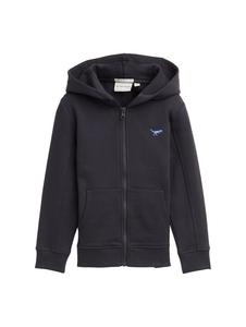 Толстовка с капюшоном на молнии TOM TAILOR, темно-серый