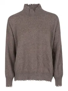 Свитер с необработанными краями Antonelli, коричневый