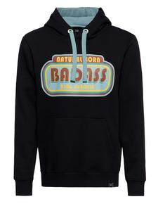 Пуловер King Kerosin Hoodie Natural Born Badass, черный