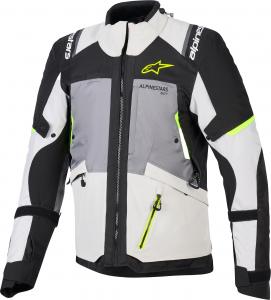 Водонепроницаемая текстильная мотоциклетная куртка Alpinestars andes v4 drystar, Grey/Yellow