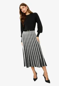 Платье-Джемпер миди стандартного кроя с веревочной косой и трензелем с поясом и блузками на рукавах Lipsy, Monochrome