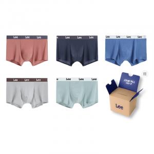 Хуэй Гуан II поколение трусы мужские бокс 5 штук Lee, бежевый