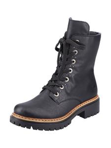 Женские ботинки Rieker высокие на шнуровке, черный