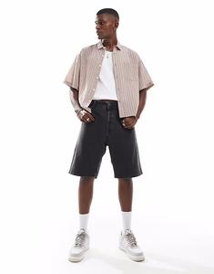 Jack & Jones alex мешковатые джинсовые шорты черного цвета