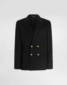 Двубортный кашемировый жакет portofino Dolce & Gabbana, черный