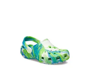 Сабо Crocs Classic Glow Marbled — детские, разноцветные