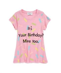 Футболка Girls Its Your Birthday? Mine Too T-Shirt In розовый Wildfox, розовый