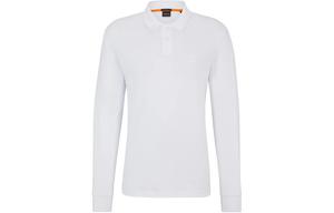 Футболка поло из стрейч-хлопка с логотипом HUGO BOSS мужская белая