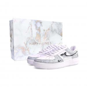 Легкие, дышащие и нескользящие низкие кроссовки для скейтбординга Air Force One, унисекс, серебристо-серые XTEP, Silver Gray (White Marble Special Shopping Bag)