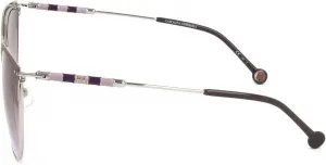 Женские солнцезащитные очки Carolina Herrera коричнево-фиолетового цвета квадратной формы CH 0037/S 0KTS QR 58, Palladium Lilac