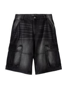 Джинсы карго свободного кроя Bershka, черный