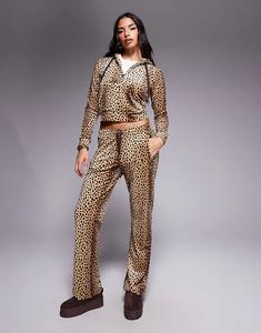 Эксклюзивные спортивные брюки Juicy Couture x ASOS, натуральный гепардовый коричневый