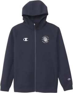 Мужская толстовка Champion C3-YB141 с длинным рукавом, эластичная, термотолстовка, логотип One Point, TECH WEAVE(R) 3LS на молнии, баскетбольная, темно-синий