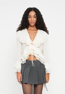 Блуза YAS YASHELLE TIE, Birch/Beige