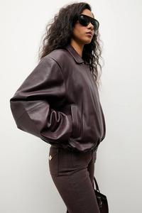 Кожаная куртка Answear.LAB, бордовый