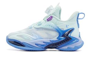 QIAODAN Баскетбольные кроссовки Shock Absorbers Low Top бирюзового цвета для детей от 3 до 7 лет