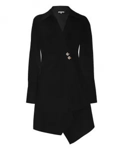 Элегантное платье-рубашка с запахом Kocca, черный