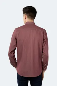 Румяна-красная джинсовая рубашка Luchiano Visconti