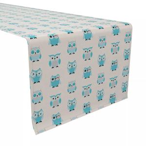 Настольная дорожка, 100 % хлопок, 16x90 дюймов, голубые совы.
