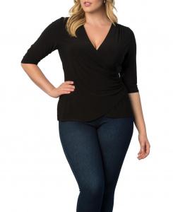 Женский топ больших размеров Femme Fatale с искусственным запахом Kiyonna