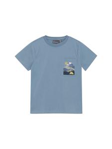 Рубашка COLOR KIDS COT-shirt mit Backprint, синий