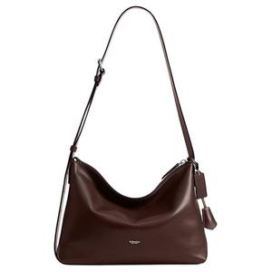 COACH Натуральная кожа с растительным дублением Большая унисекс коричневая сумка через плечо