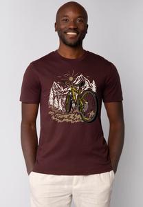 Футболка с принтом watapparel, темно-красный