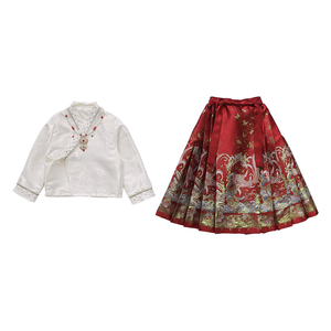 Детский комплект из двух предметов: юбка с воротником стойкой, тонкая, средней длины PROTECTCAMEL, clothing sets+hairpin+hair band