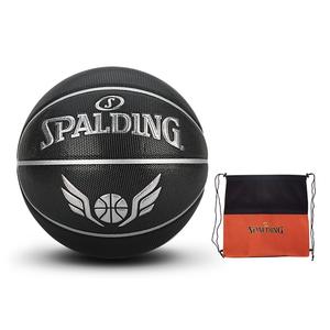 SPALDING Баскетбольный мяч PU Basketball Black Silver размер 7 тренировочный унисекс