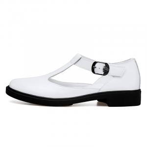 LEXON Повседневные кожаные туфли мужские низкие черно-белые белые, цвет White