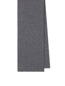 Courrèges шерстяной шарф в рубчик, серый