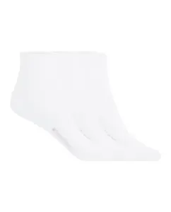 Набор из 3 пар женских носков из мерсеризованного хлопка гладкие с манжетой рюш Punto Blanco, белый
