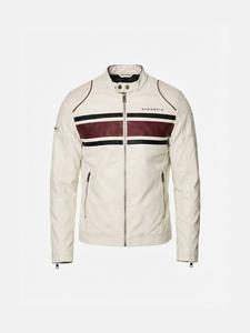 KOROSHI Байкерская куртка из искусственной кожи белого цвета