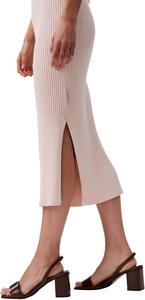 Женская хлопковая юбка-миди в рубчик Calvin Klein, Silver Peony