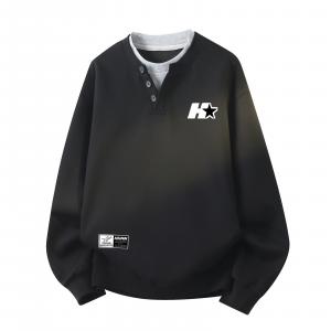 Свитшот Unisex Crew Neck Moderate Mock Two Piece HUANQIU, черный