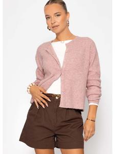 Ребристый кардиган цвета античной розы SASSYCLASSY