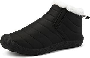 Женские водонепроницаемые зимние ботинки для снега, ортопедические ботинки на молнии с мягкой меховой подкладкой, легкие теплые нескользящие уличные ботинки для женщин Generic, High-Top Black