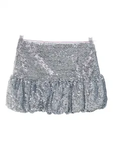 Юбка мини с пайетками 16Arlington, серебряный