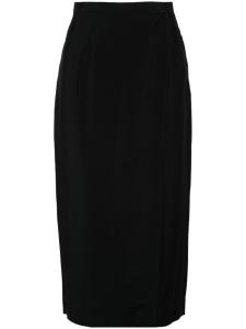 Фактурная юбка миди с запахом Gentry Portofino, черный