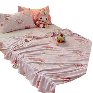 Пледы, пледы для дивана и флисовые одеяла Sanrio, Single Layer Blanket - Polka Dots My Melody