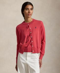 Женский кардиган с круглым вырезом и пуговицами Polo Ralph Lauren, Red