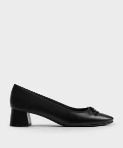 Балетные туфли с бантом Charles & Keith, цвет Black