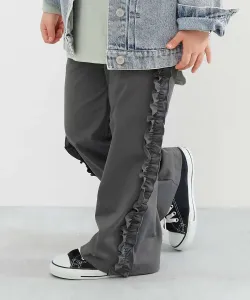 Легко стирающиеся, пригодные для сушки в сушилке брюки с боковыми оборками, длинные брюки, штанины, 2025AW Devirock, цвет 003-Charcoal