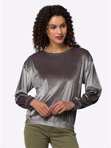 Рубашка с круглым вырезом темно-серого цвета Heine